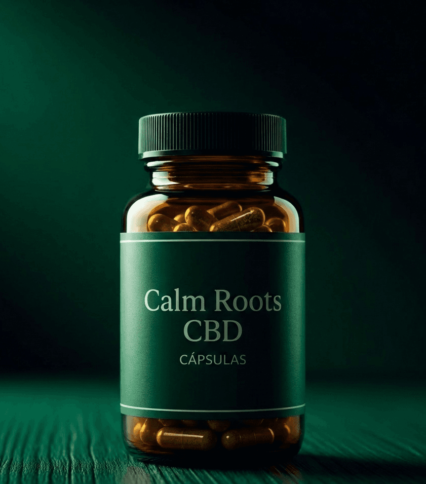 Frasco de cápsulas blandas (softgels) de CBD premium.